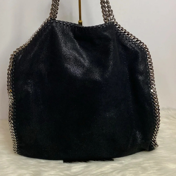 Stella McCartney Falabella Fold Over Shoulder Bag with Chain straps Black - Picture 12 of 17